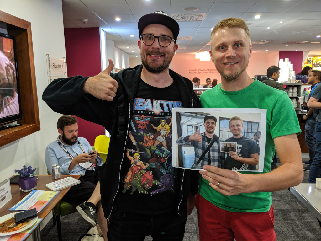 A picture of Lukáš & Simo holding a picture of Lukáš & Simo holding a picture of Lukáš & Simo